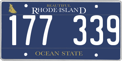 RI license plate 177339