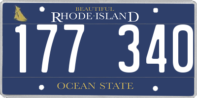 RI license plate 177340