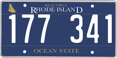 RI license plate 177341