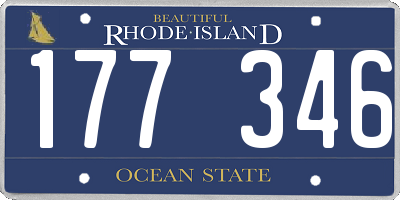 RI license plate 177346