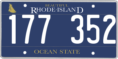 RI license plate 177352