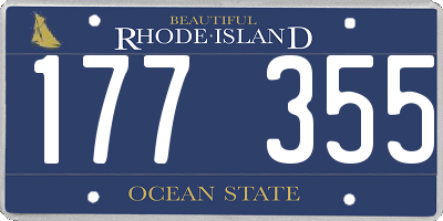 RI license plate 177355