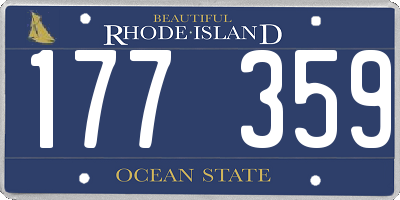 RI license plate 177359