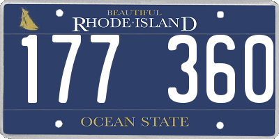 RI license plate 177360