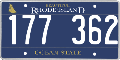 RI license plate 177362