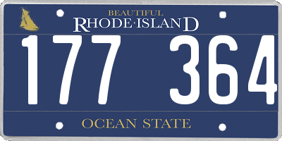 RI license plate 177364