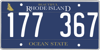 RI license plate 177367