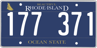 RI license plate 177371