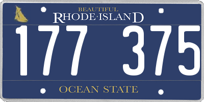 RI license plate 177375