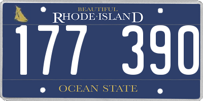 RI license plate 177390