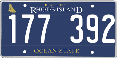 RI license plate 177392