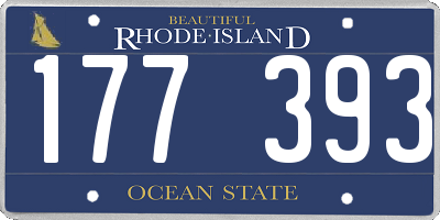 RI license plate 177393