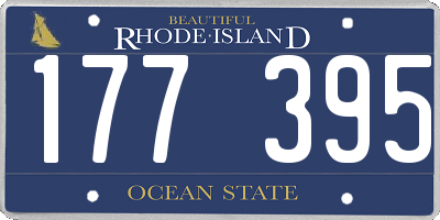 RI license plate 177395