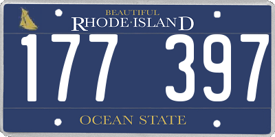 RI license plate 177397