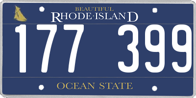 RI license plate 177399