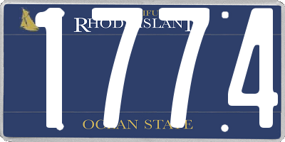 RI license plate 1774