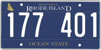 RI license plate 177401