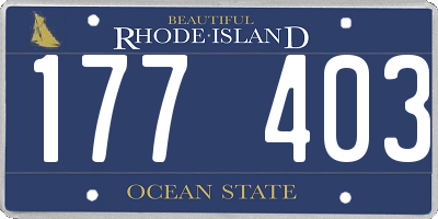 RI license plate 177403