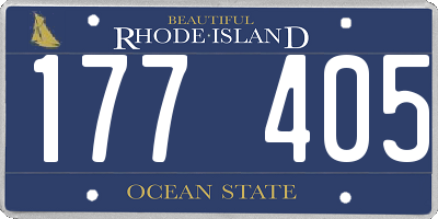 RI license plate 177405