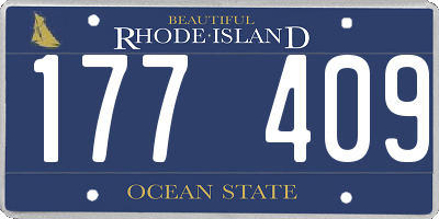 RI license plate 177409