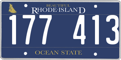 RI license plate 177413