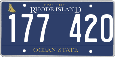 RI license plate 177420
