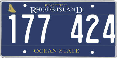 RI license plate 177424