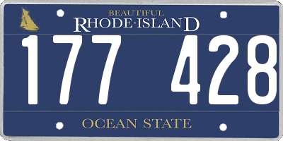 RI license plate 177428