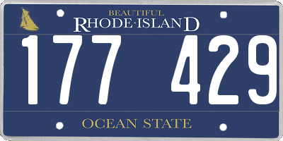 RI license plate 177429