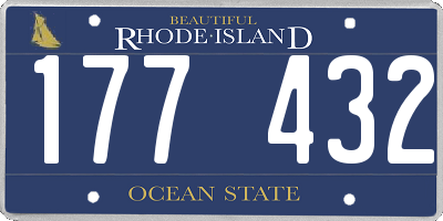 RI license plate 177432