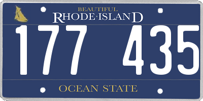 RI license plate 177435