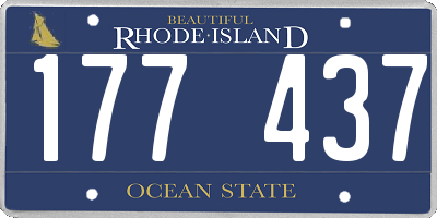 RI license plate 177437