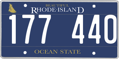 RI license plate 177440