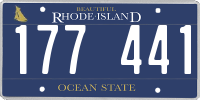 RI license plate 177441