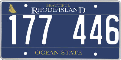 RI license plate 177446