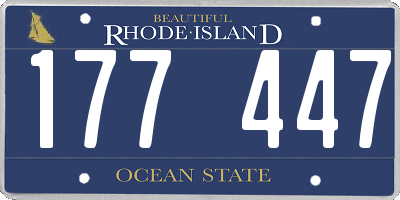RI license plate 177447