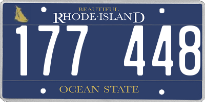 RI license plate 177448