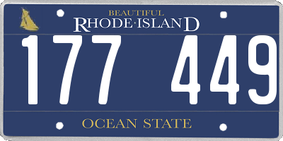 RI license plate 177449