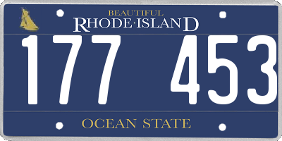 RI license plate 177453