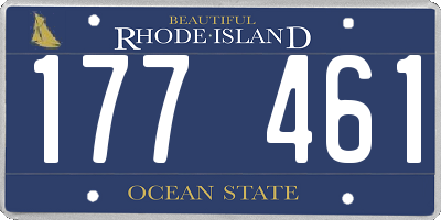 RI license plate 177461