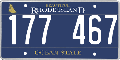 RI license plate 177467