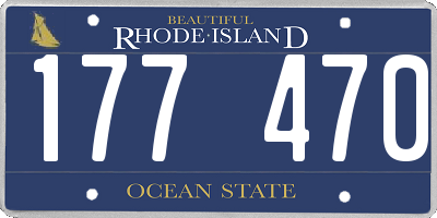 RI license plate 177470