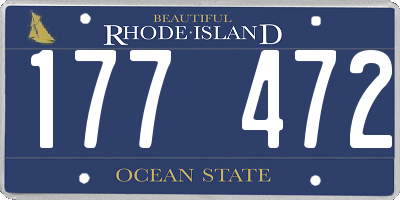 RI license plate 177472