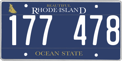RI license plate 177478