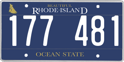 RI license plate 177481