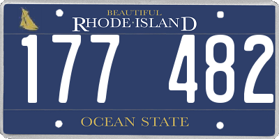RI license plate 177482