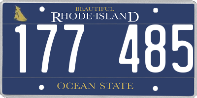 RI license plate 177485