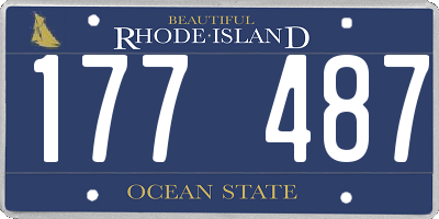 RI license plate 177487