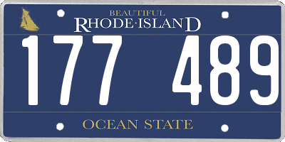 RI license plate 177489