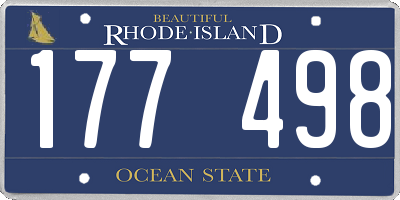 RI license plate 177498